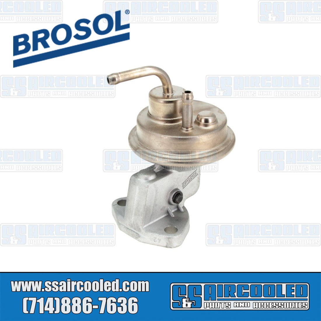 Brosol Fuel Pump, Stock, Top Ports, Fits w/Generator, VW Bug, Super
