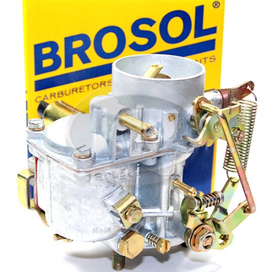 Brosol VW Carburetor, 30 PICT-1, Manual Choke, Round Bowl, Single Arm, 113129027BR