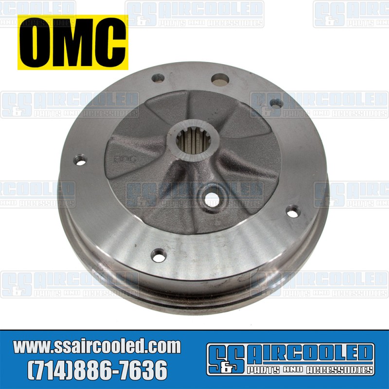 OMC Brakes VW Rear Left or Right Brake Drum, 5x205mm, 113501615DIT, VW Bug, Ghia