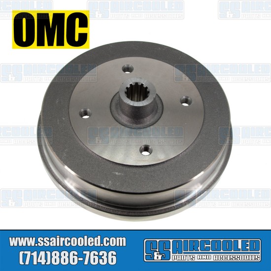 OMC Brakes VW Rear Left or Right Brake Drum, 4x130mm, 113501615JIT, VW Bug, Super Beetle, Ghia