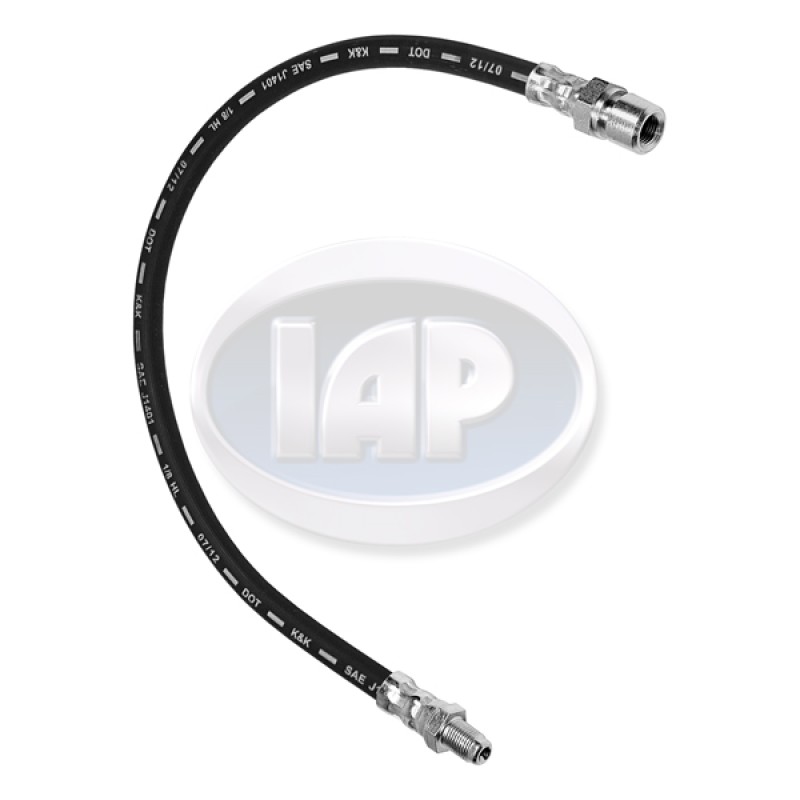 VW Brake Hose, Front, 480mm/18.8", Male-Female, Rubber, 113611701