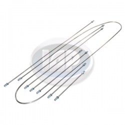 Brake Line Kit, 7pcs, Stainless Steel, Late Swing Axle Suspension Brake Line Kit, 7pcs, Stainless Steel, Late Swing Axle Suspension