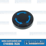 Dash Knob Insert, Fresh Air, Black w/Blue Dash Knob Insert, Fresh Air, Black w/Blue