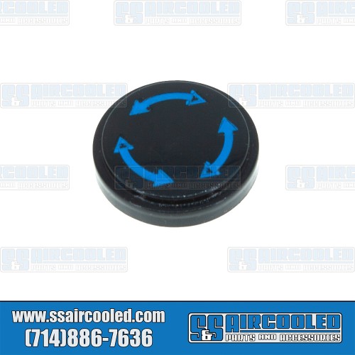 Dash Knob Insert, Fresh Air, Black w/Blue Dash Knob Insert, Fresh Air, Black w/Blue