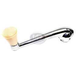 Window Winder, Left or Right, Chrome w/Ivory Knob Window Winder, Left or Right, Chrome w/Ivory Knob