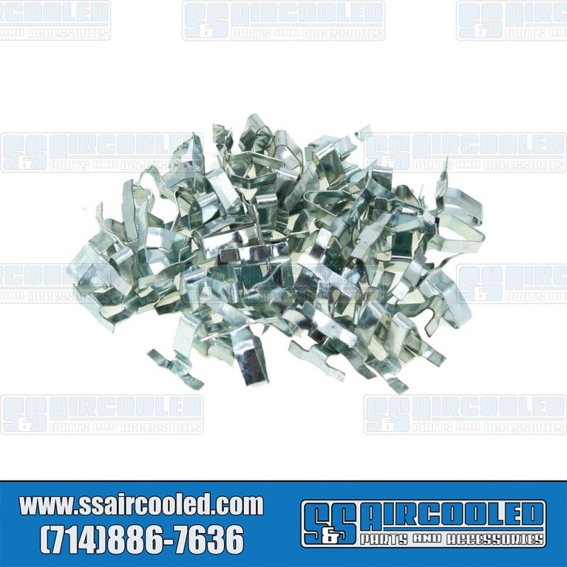 VW Body Molding Clips, Metal, 50pcs, 113853585B-50 VW Body Molding Clips, Metal, 50pcs, 113853585B-50