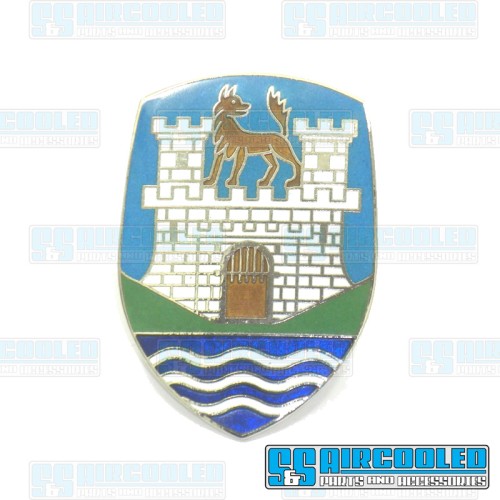 Emblem Wolfsburg enamelled - VW Beetle