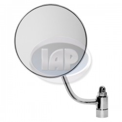 Exterior Mirror, Left, Round, Chrome Exterior Mirror, Left, Round, Chrome