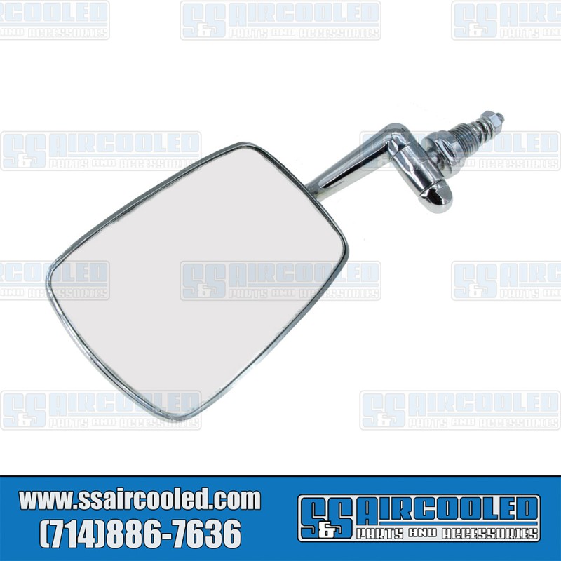 VW Side-View Mirror, Left, Rectangle, 113857513D, VW Bug, Super Beetle, Type 3