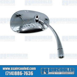 Side-View Mirror, Right, Oblong, Chrome