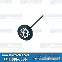 Dash Knob Insert, Wiper Switch, Black w/White Dash Knob Insert, Wiper Switch, Black w/White