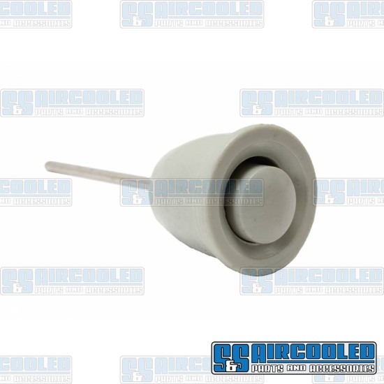 West Coast Metric VW Dash Knob w/Button, Wiper Switch, Grey, 113955541BGY