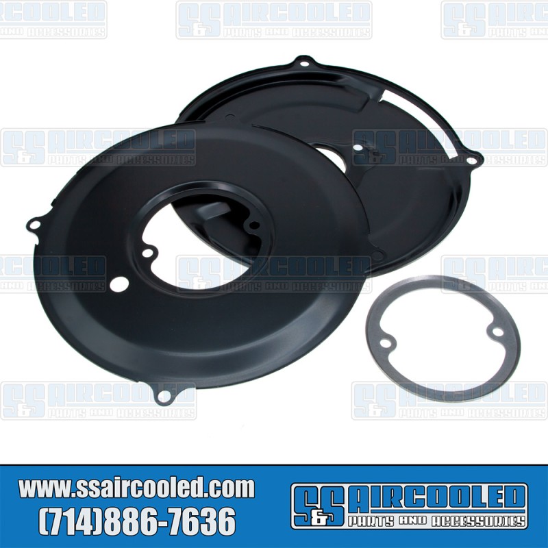EMPI VW Backing Plate Kit, Alternator/Generator, 105mm Dia., Black, 131198261 EMPI VW Backing Plate Kit, Alternator/Generator, 105mm Dia., Black, 131198261