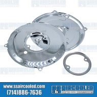 Backing Plate Kit, Alternator/Generator, 105mm Dia., Chrome Backing Plate Kit, Alternator/Generator, 105mm Dia., Chrome