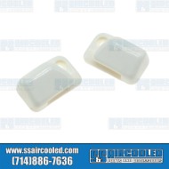 Sun Visor Clips, Left & Right, White Sun Visor Clips, Left & Right, White