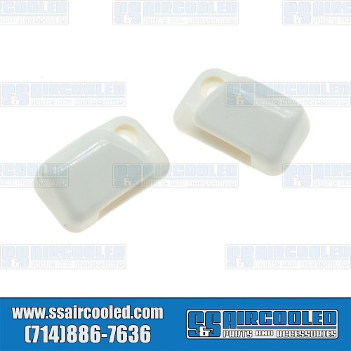 Sun Visor Clips, Left & Right, White Sun Visor Clips, Left & Right, White