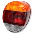 Tail Light Assembly, Amber/Red/Clear, 4-Bulb, Euro Style, Left