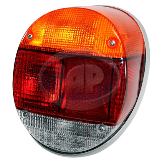  VW Tail Light Assembly, Amber/Red/Clear, 4-Bulb, Euro Style, Right, 133945098A