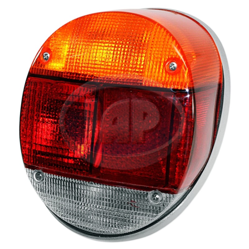 VW Tail Light Assembly, Amber/Red/Clear, 4-Bulb, Euro Style, Right, 133945098A VW Tail Light Assembly, Amber/Red/Clear, 4-Bulb, Euro Style, Right, 133945098A
