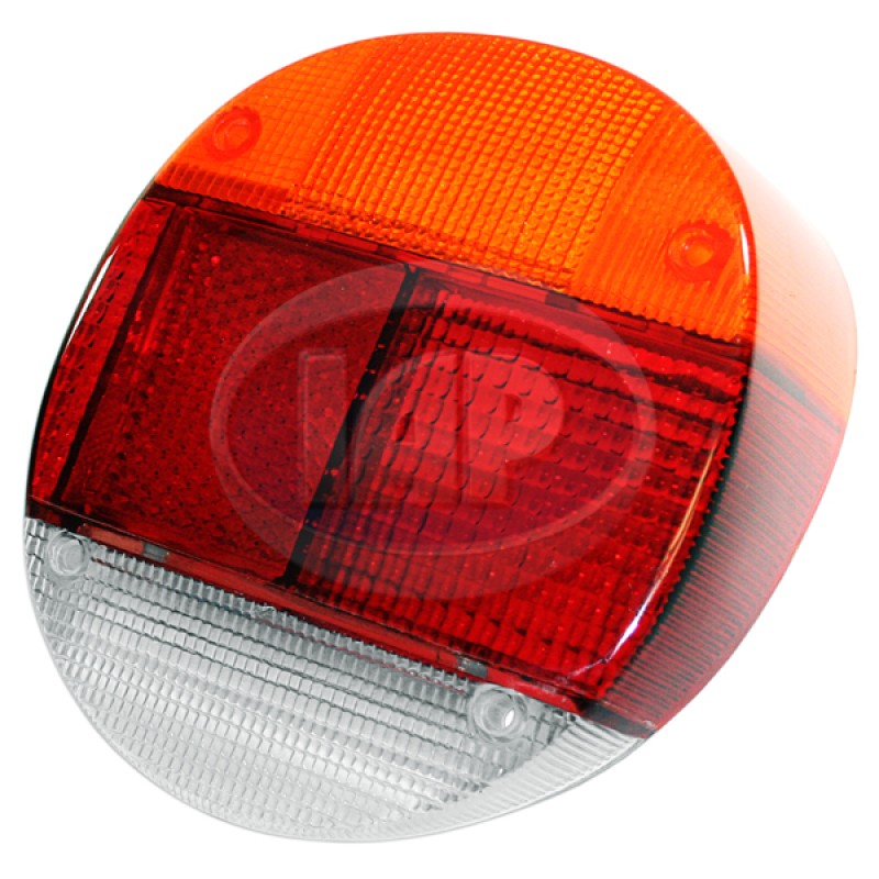 VW Tail Light Lens, Amber/Red/White, Euro Style, Left, 133945223A VW Tail Light Lens, Amber/Red/White, Euro Style, Left, 133945223A