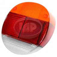 Tail Light Lens, Amber/Red/White, Euro Style, Right