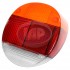 Tail Light Lens, Amber/Red/White, Euro Style, Right