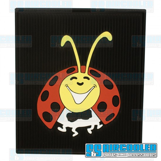 EMPI VW Floor Mats, Lady Bug, Rear, Left & Right, Rubber, 15-1098-0