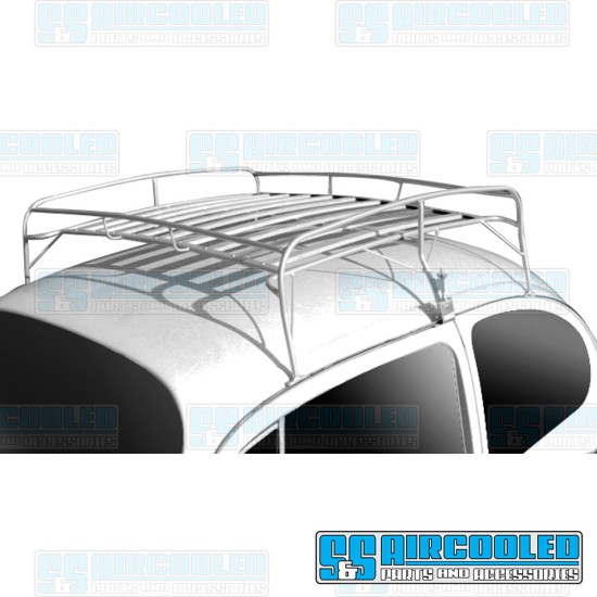  VW Roof Rack, Knock Down Style, Silver w/Wood Slats, AC898400