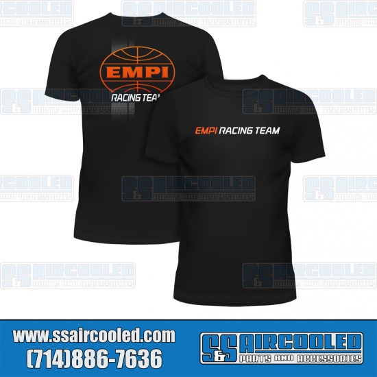 EMPI VW EMPI Racing Team Short Sleeve T-Shirt, Black, tshirt-ert-blk