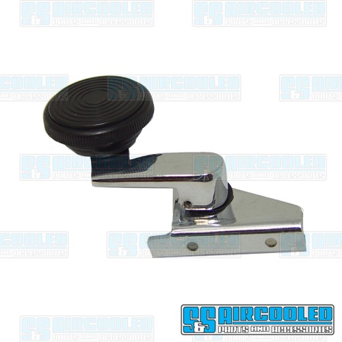 Vent Window Lock, Left, Chrome/Black Vent Window Lock, Left, Chrome/Black