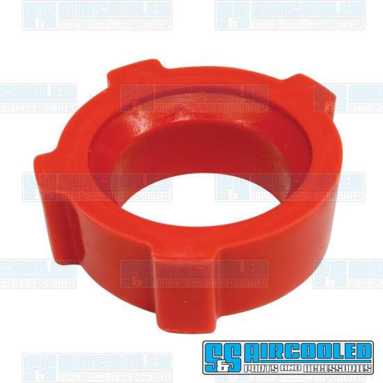 EMPI VW Spring Plate Bushings, 2in. I.D., Knobby, Urethane, Red, 16-5132-0