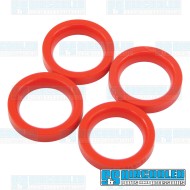 Torsion Arm Seals, Upper & Lower, Left & Right, Urethane, Red Torsion Arm Seals, Upper & Lower, Left & Right, Urethane, Red