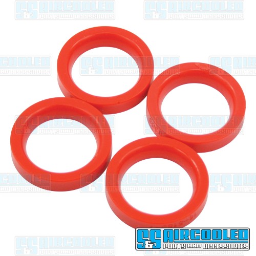 Torsion Arm Seals, Upper & Lower, Left & Right, Urethane, Red Torsion Arm Seals, Upper & Lower, Left & Right, Urethane, Red