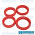 Torsion Arm Seals, Upper & Lower, Left & Right, Urethane, Red