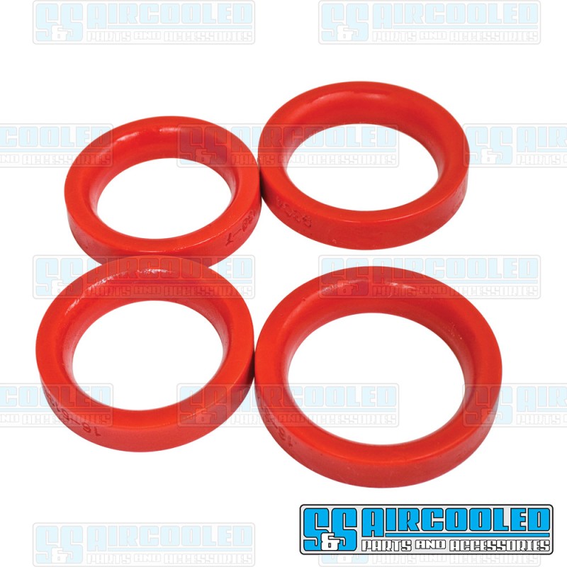EMPI VW Torsion Arm Seals, Upper & Lower, Left & Right, Urethane, Red, 16-5145-0 EMPI VW Torsion Arm Seals, Upper & Lower, Left & Right, Urethane, Red, 16-5145-0