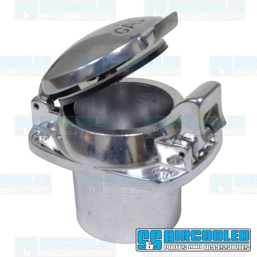Fuel Filler with Flip Top Gas Cap, Polished Fuel Filler with Flip Top Gas Cap, Polished