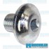 Crankshaft Pulley Bolt, 3/8in Broach, Chrome