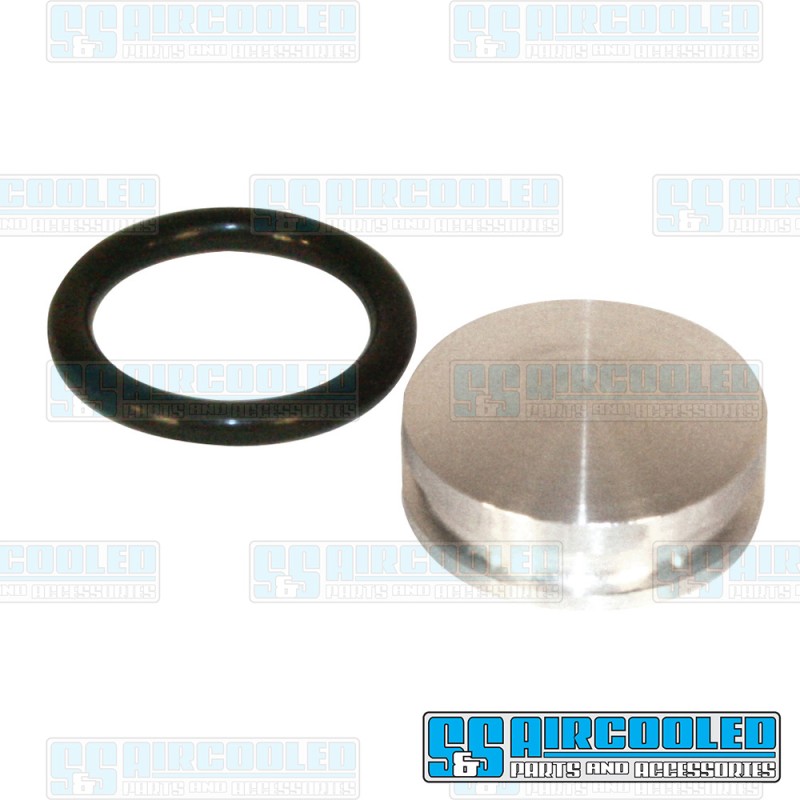EMPI VW Camshaft Plug, Billet Aluminum w/O-ring, Grooved Case, 16-9524-0 EMPI VW Camshaft Plug, Billet Aluminum w/O-ring, Grooved Case, 16-9524-0