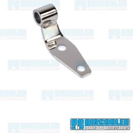 Bowden Tube Bracket, Type 2, Bolt-On, Chrome