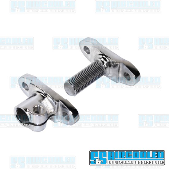 VW Steering Coupler Flange Set, Steering Box & Steering Shaft, Chrome, 17-2584-0 VW Steering Coupler Flange Set, Steering Box & Steering Shaft, Chrome, 17-2584-0