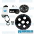 Serpentine Pulley Kit, 5-Hole, Black Anodized Aluminum