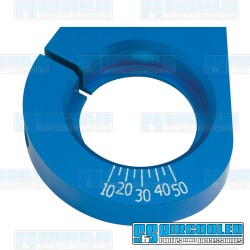 Distributor Clamp, Billet Aluminum, w/Ignition Timing Marks, Blue