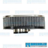 Air Filter Assembly, Stock/ICT/EPC, Oval, Gauze, Chrome