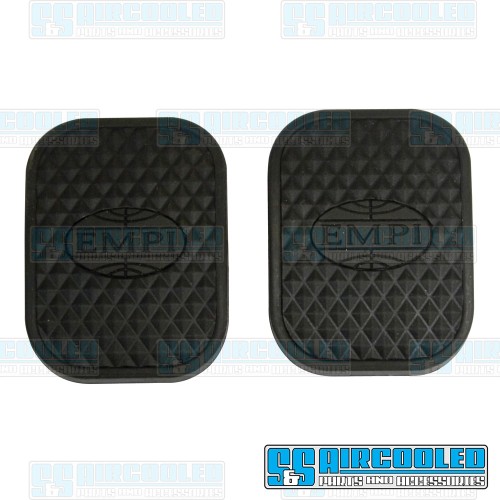 Clutch/Brake Pedal Pads, Black w/EMPI Logo Clutch/Brake Pedal Pads, Black w/EMPI Logo
