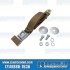 Seat Belt, 2 Point Lap Belt w/Silver Push Button Latch, Tan