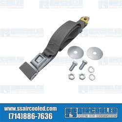 Seat Belt, 2 Point Lap Belt w/Silver Push Button Latch, Grey Seat Belt, 2 Point Lap Belt w/Silver Push Button Latch, Grey