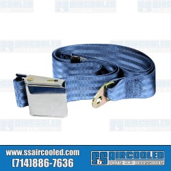 Seat Belt, 2 Point Lap Belt w/Chrome Lift Latch, Blue Seat Belt, 2 Point Lap Belt w/Chrome Lift Latch, Blue