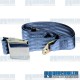 EMPI VW Seat Belt, 2 Point Lap Belt w/Chrome Lift Latch, Blue, 18-1025-0