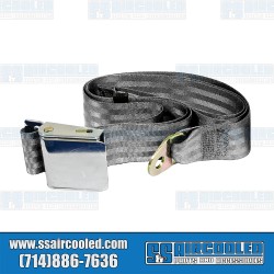 Seat Belt, 2 Point Lap Belt w/Chrome Lift Latch, Grey Seat Belt, 2 Point Lap Belt w/Chrome Lift Latch, Grey