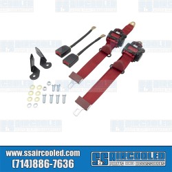 Seat Belts, 3 Point Retractable Shoulder Belts, Red Seat Belts, 3 Point Retractable Shoulder Belts, Red